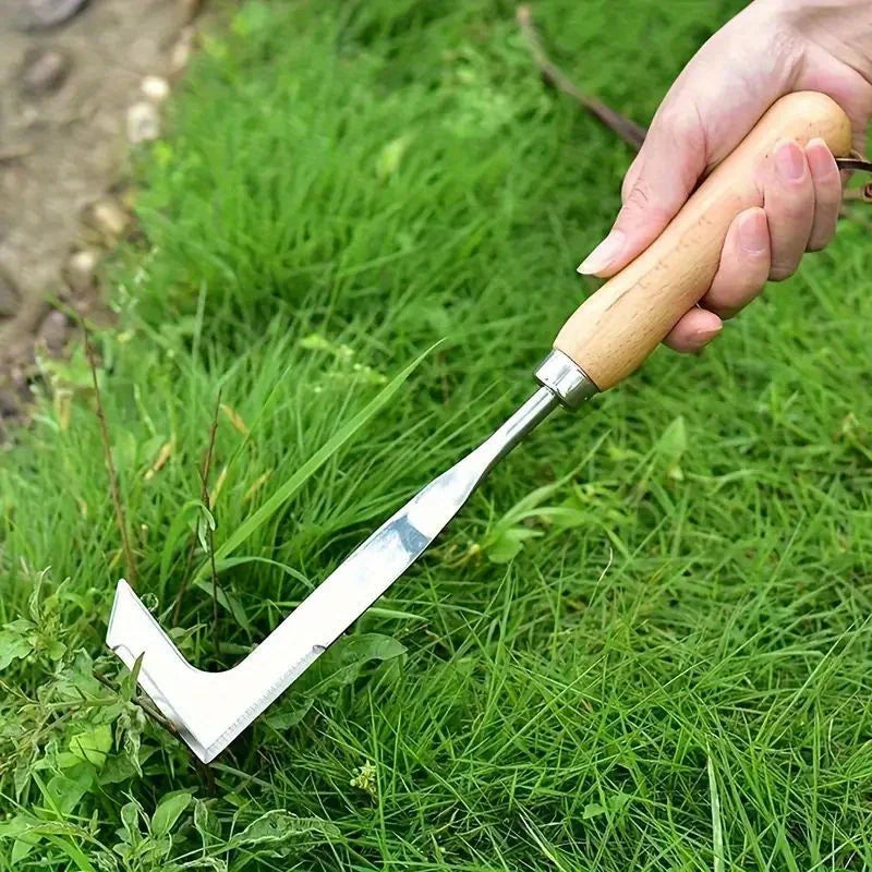 Garden Weeding Tool – L-Shaped Stainless Steel Gap Weed Remover