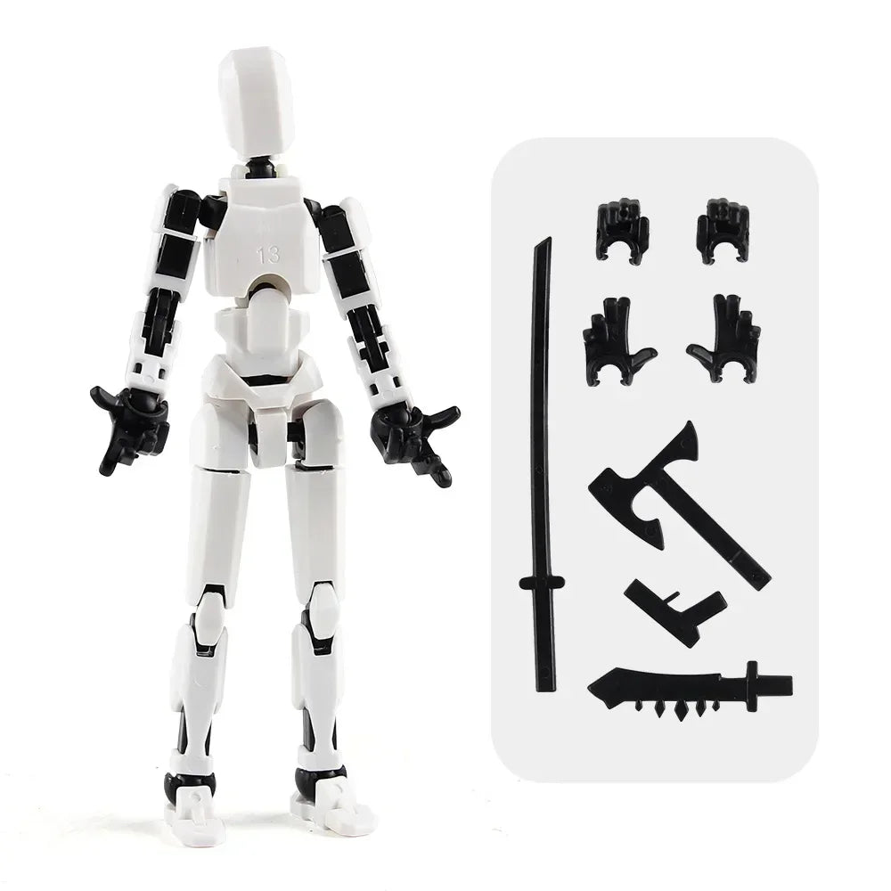 Movable Robot Action Figure, 13-Joint Poseable Model Toy – 14CM