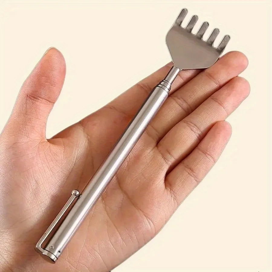 Telescopic Back Scratcher – Extendable Stainless Steel Long Reach Tool
