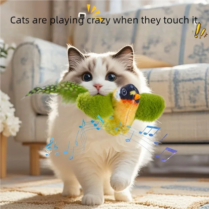 Interactive Bird Cat Toy Plush for Chewing and Play