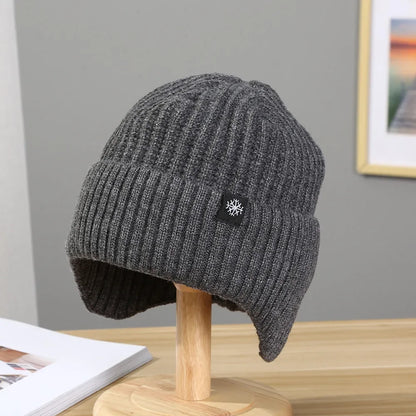 Winter Earflap Hat – Faux Fur Lined Peaked Cap for Outdoor Wear