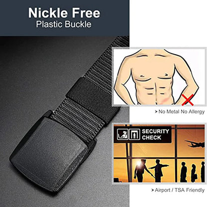 Men's Tactical Nylon Belt with Automatic Buckle for Outdoor Use