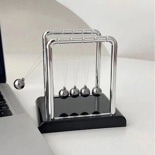 Newton's Cradle Desk Toy with Swinging Kinetic Balls for Office