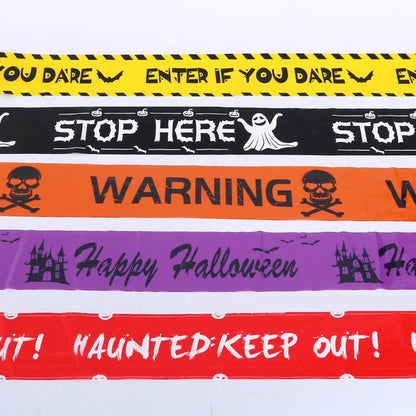 Halloween Warning Tape – Skull Design Spooky Party Decoration