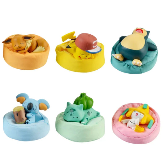 Miniature Animal Figures Set – Sleeping PVC Collectible Models