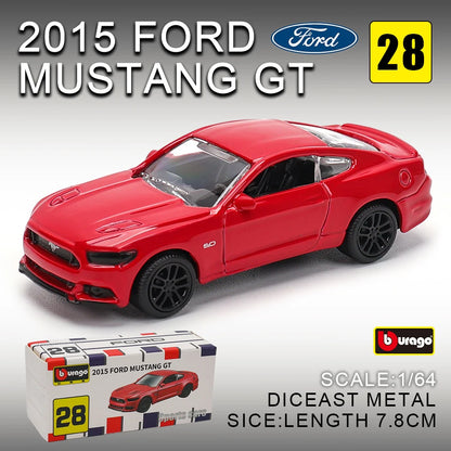 Bburago 1:64 golf Porsche 911 Shelby Raventon Mustang Lamborghini Collection Series Car Die Casting Model Gift Toy