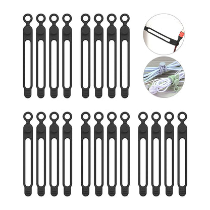 Silicone Cable Ties – Reusable Cord Organizer & Wire Straps