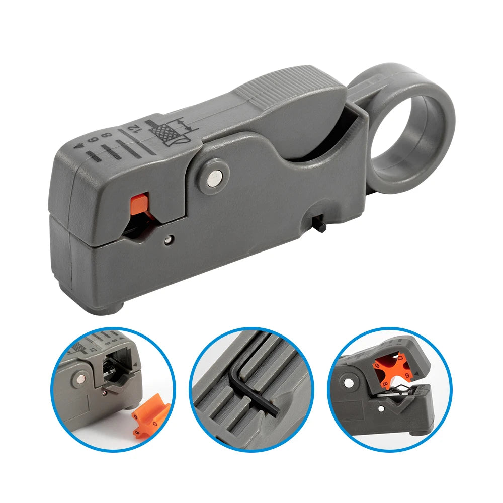 Coaxial Cable Stripper – Adjustable Wire Stripping Tool