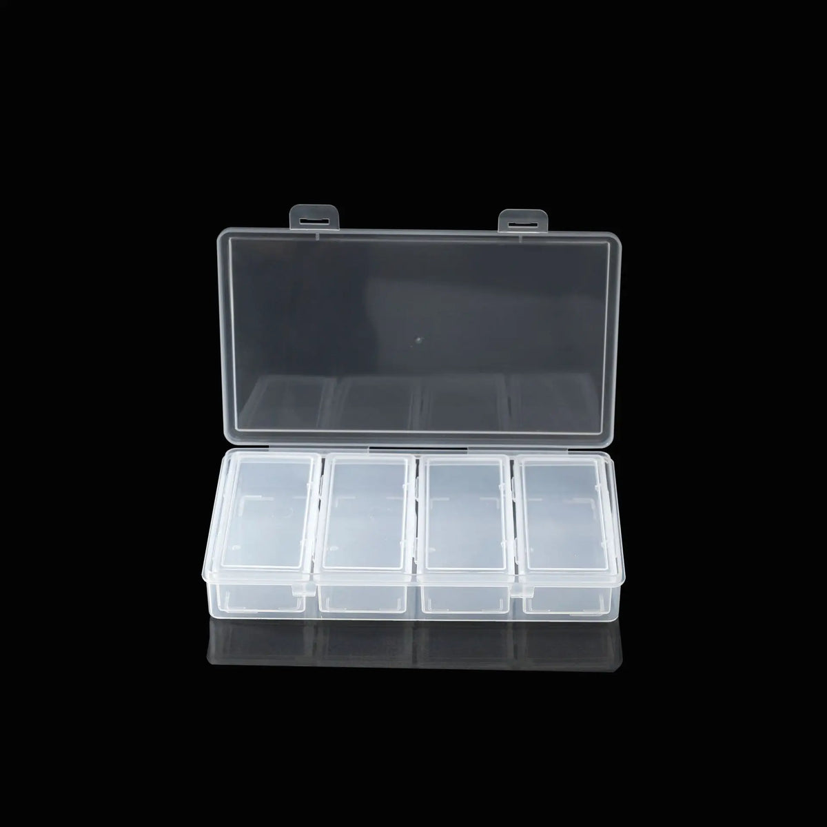 Plastic Storage Organizer Box – 4 Adjustable Compartment Dividers