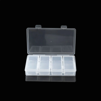 Plastic Storage Organizer Box – 4 Adjustable Compartment Dividers