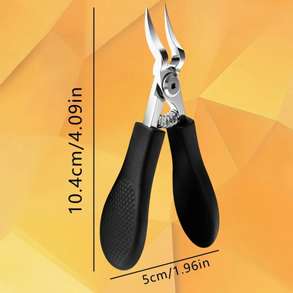 Heavy Duty Thick Toenail Clipper with Serrated Stainless Steel Blade