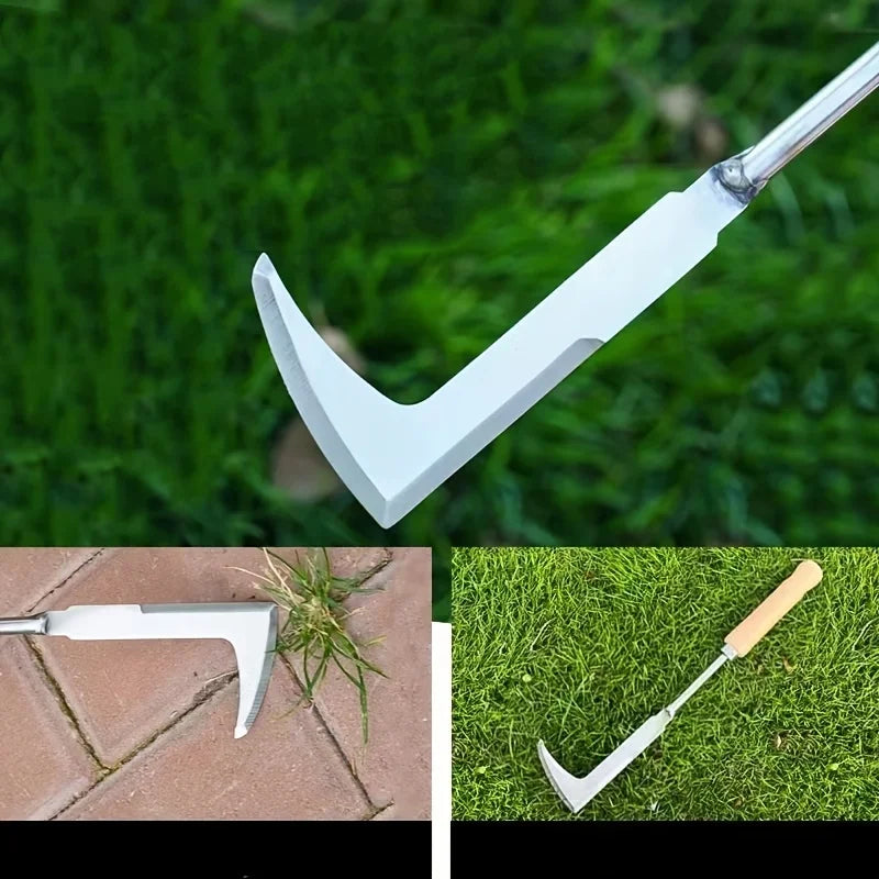 Garden Weeding Tool – L-Shaped Stainless Steel Gap Weed Remover