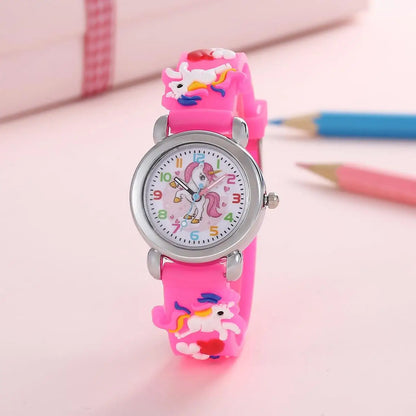 Kids Unicorn Watch with Colorful Cartoon Dial and Quartz Movement