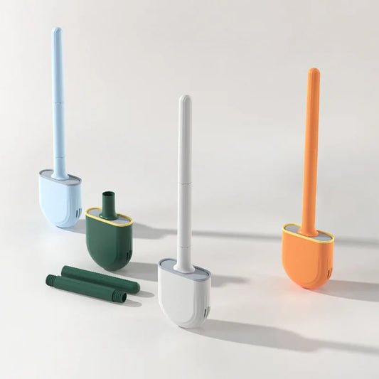 Silicone Toilet Brush – Flexible Hanging Cleaner with Long Handle