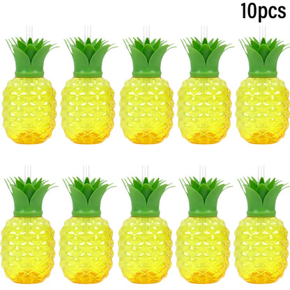 Tropical Drink Cups – Pineapple, Coconut & Strawberry Party Set