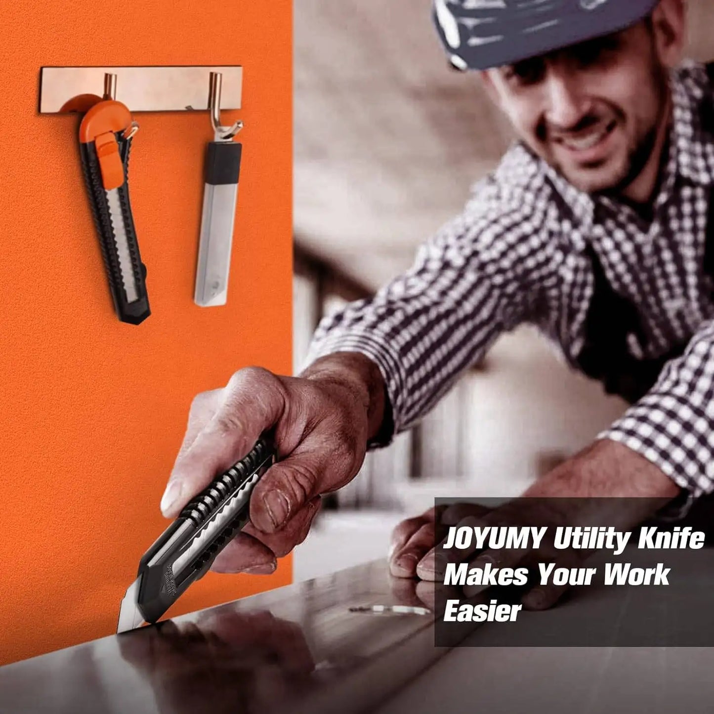 Utility Knife Box Cutter – Retractable Cardboard Cutter 3 Pack