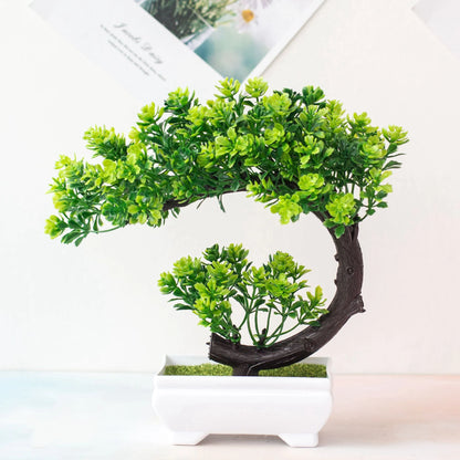 Artificial Bonsai Tree – Crescent Style Desktop Plant Decoration
