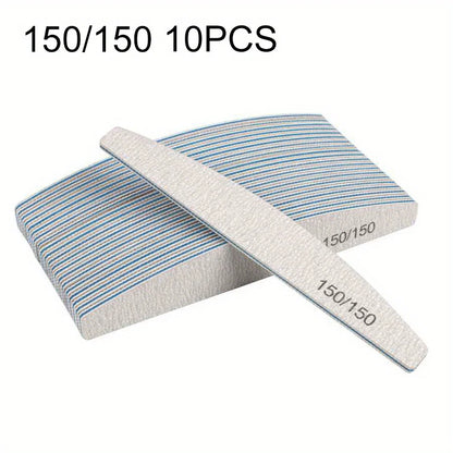 Professional Nail File – Half Moon Sanding File, 80–240 Grit
