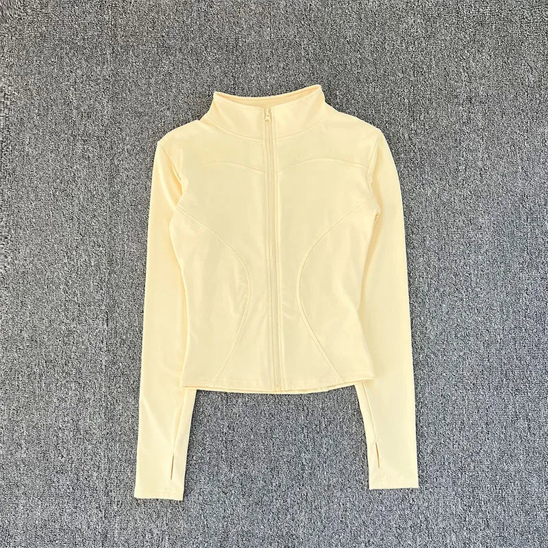 Women's Workout Jacket Long Sleeve Zip Up Gym Sportswear