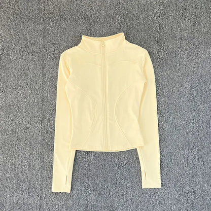 Women's Workout Jacket Long Sleeve Zip Up Gym Sportswear