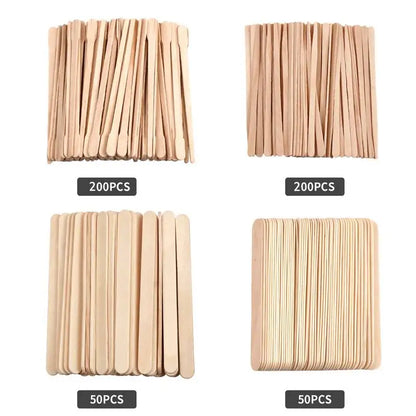 Wooden Wax Sticks – Disposable Waxing Spatulas for Hair Removal