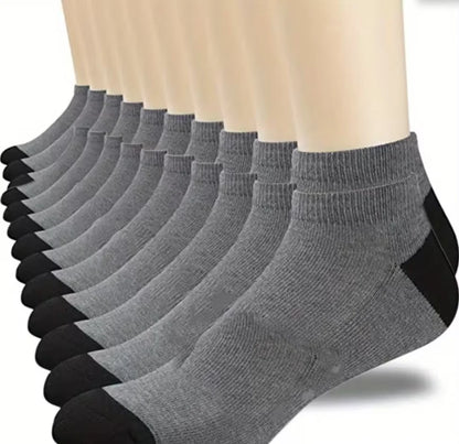 Men's Crew Socks – Breathable Cotton Blend Sports Socks, 5/10 Pairs