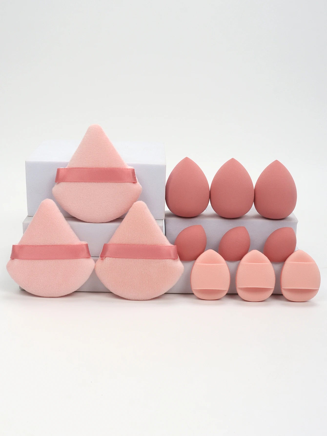 12-Piece Makeup Sponge Set with Powder Puffs and Beauty Blenders