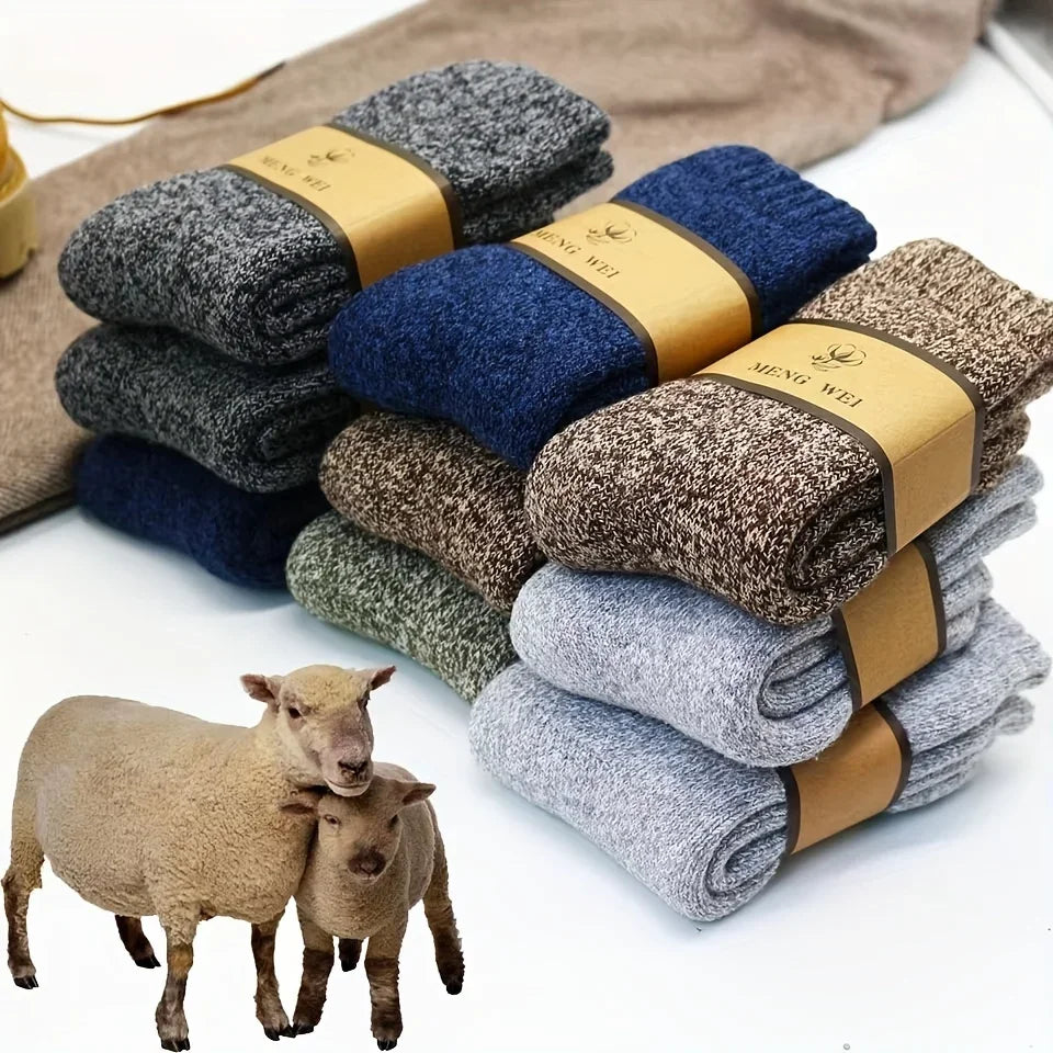 Men’s Warm Socks – Thick Towel Mid-Calf Winter Socks