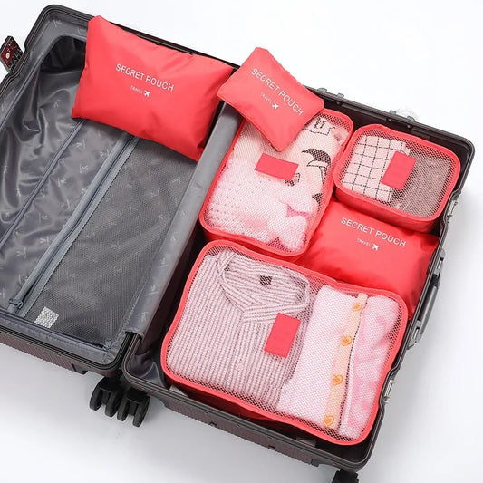Travel Packing Cubes 6-Piece Set for Luggage Organization
