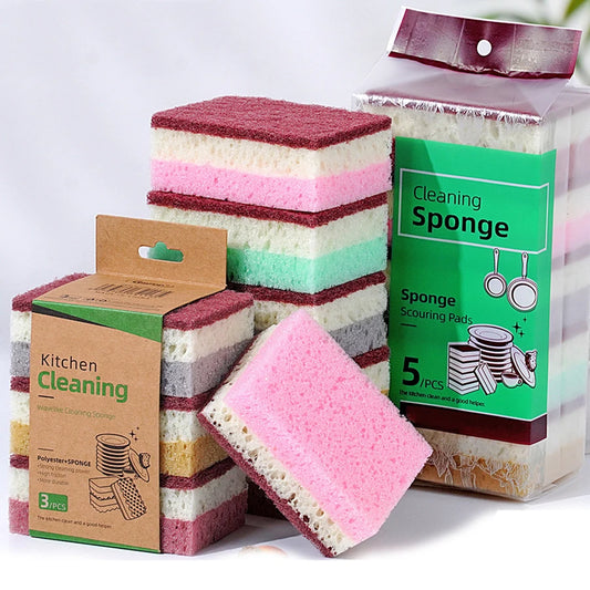 Kitchen Cleaning Sponge Cloth for Dishes, Pots & Bowls