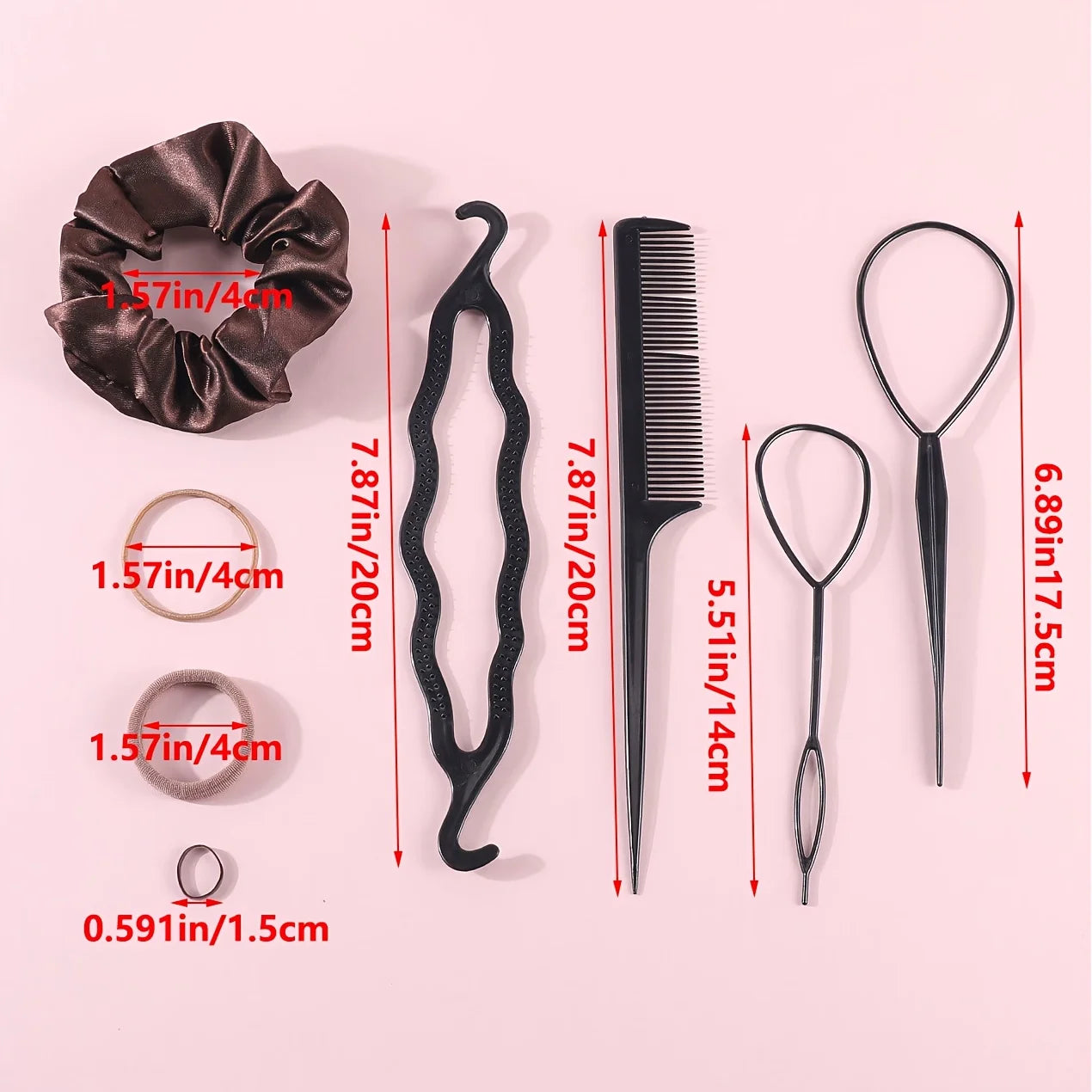 1109PCS Women's Hair Accessories Set with Elastic Bands & Scrunchies
