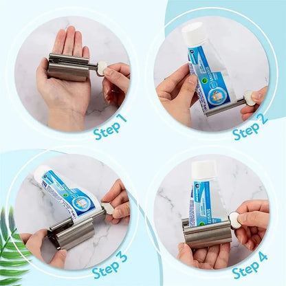 Toothpaste Tube Squeezer Stainless Steel Roller for Cosmetics