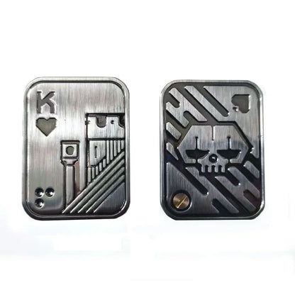 Metal Fidget Toy – Pocket Push Card EDC Desk Spinner
