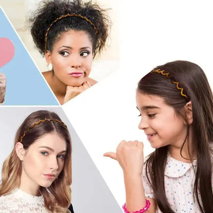 U Shape Headband Non Slip Teeth Hair Hoop for Fluffy Hair Volume