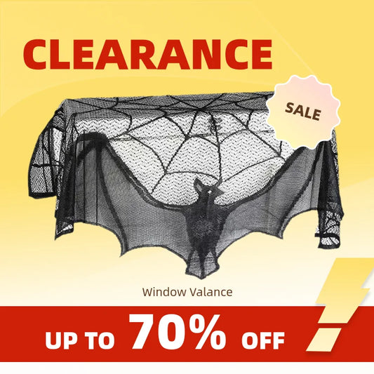 Halloween Lace Tablecloth – Black Bat & Spider Party Decor