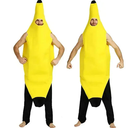 Banana Costume – Funny Yellow Fruit Cosplay Suit for Adults