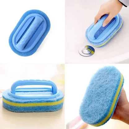 Kitchen Cleaning Sponge with Handle – Easy Grip Scrubber