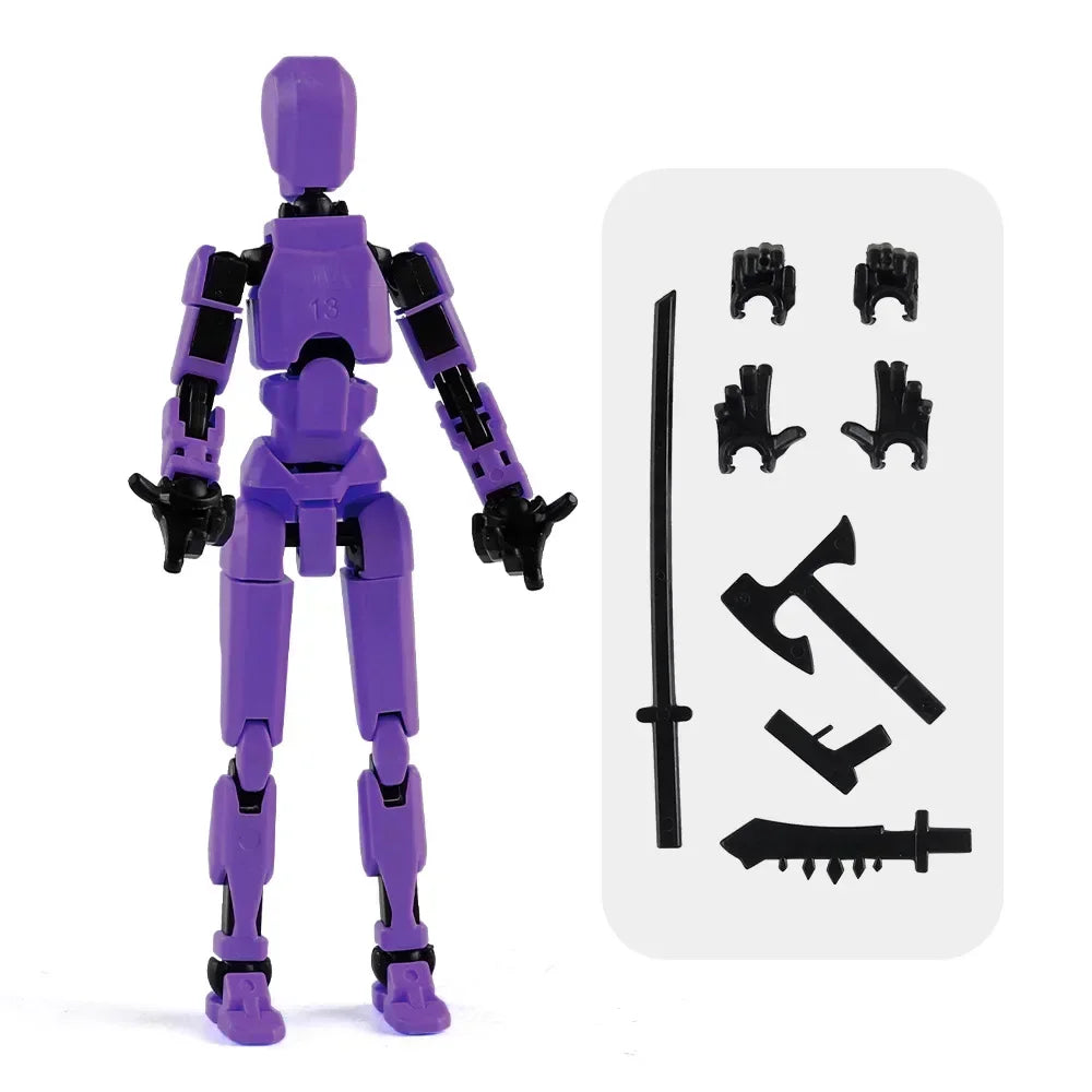 Movable Robot Action Figure, 13-Joint Poseable Model Toy – 14CM