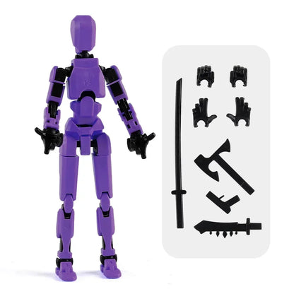 Movable Robot Action Figure, 13-Joint Poseable Model Toy – 14CM
