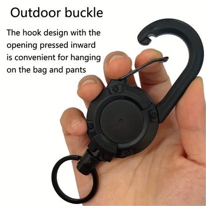 Retractable Keychain – Badge Reel with Carabiner Clip for Bags