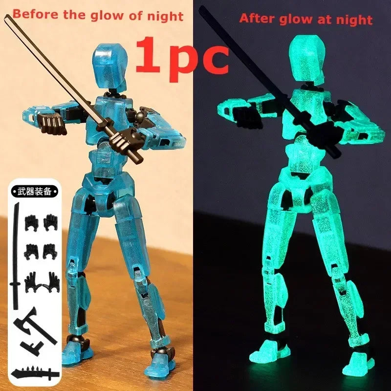 Movable Robot Action Figure, 13-Joint Poseable Model Toy – 14CM
