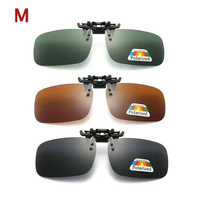 Polarized Clip-On Sunglasses Flip Up UV Protection Lens Clips