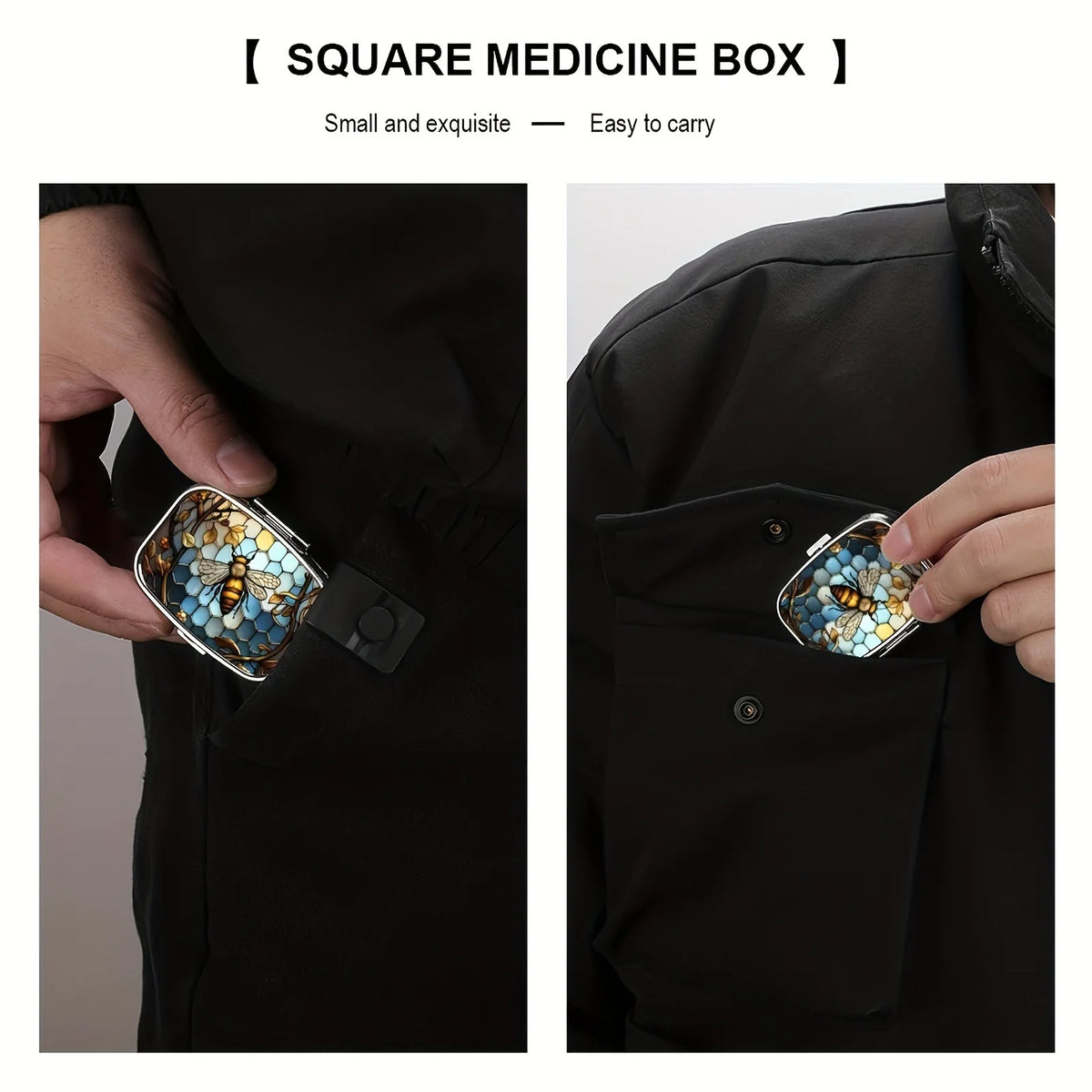 Travel Pill Organizer Small Portable Medicine and Storage Case