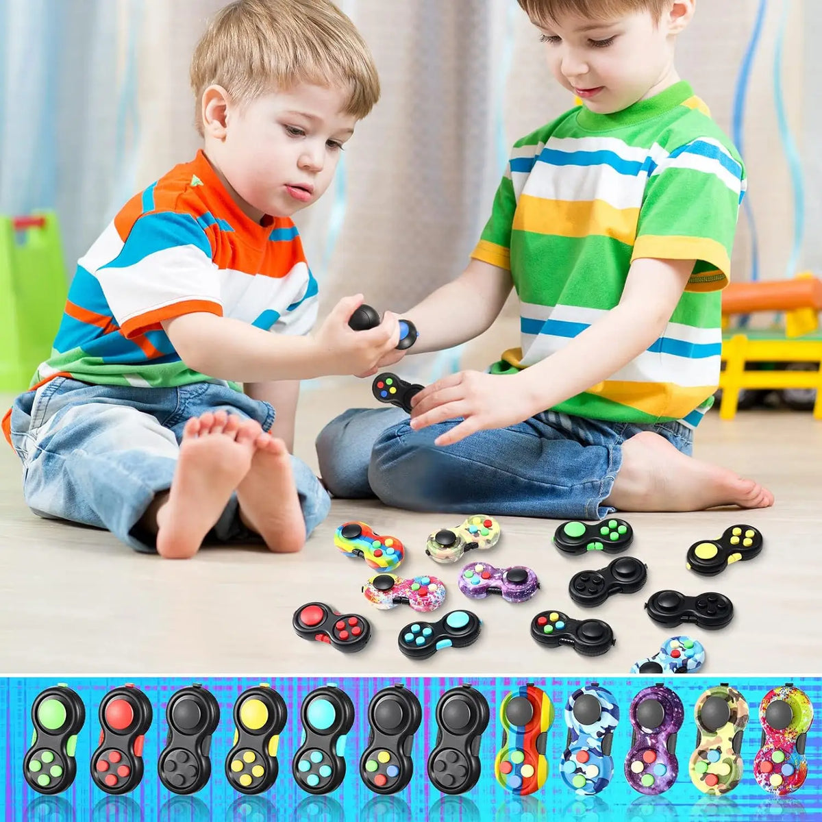 Fidget Pad – 8-in-1 Handheld Sensory Fidget Toy