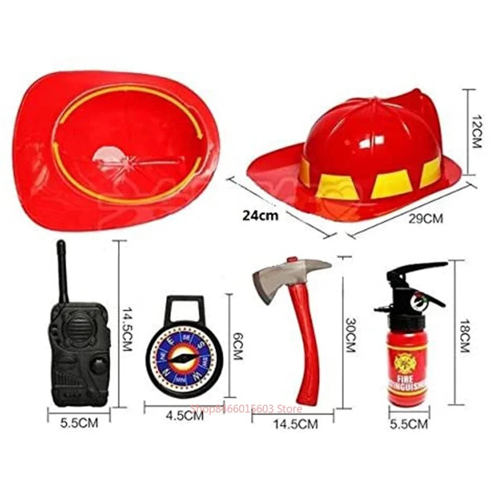 Kids Firefighter Costume – Fireman Uniform Role-Play Set