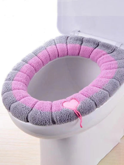 Toilet Seat Cover – Soft Washable Warm Cushion for Bathroom