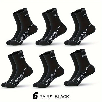 6 Pairs Men's Athletic Socks Breathable Low Cut Sports Socks