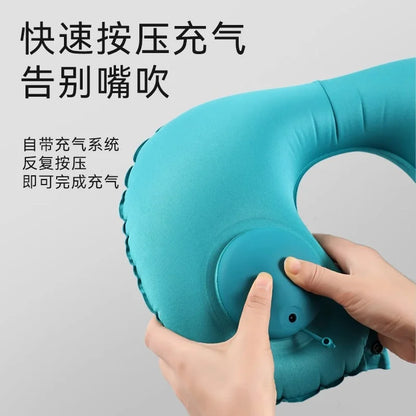 Inflatable Neck Pillow – Portable U-Shaped Travel Pillow for Flights