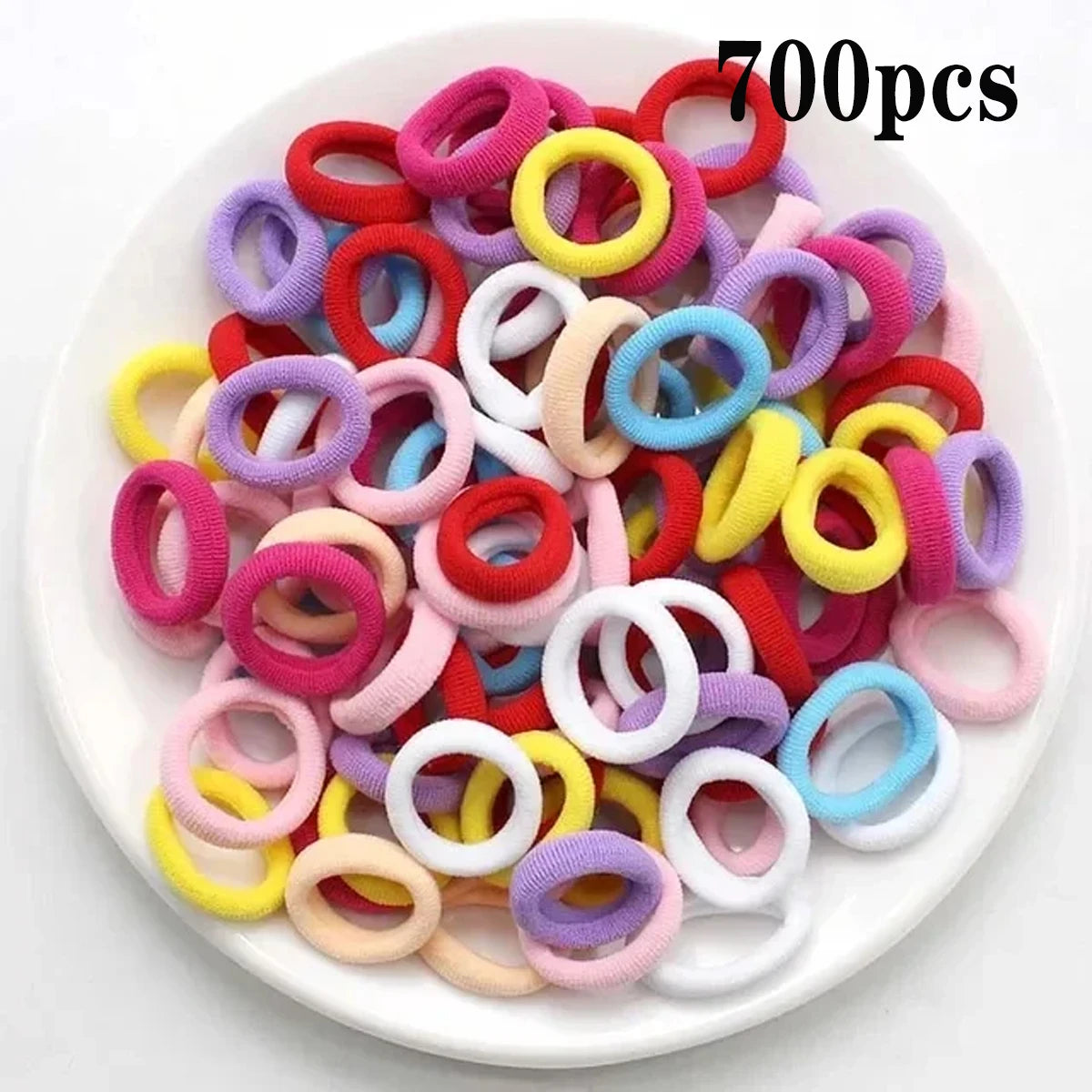 Small Hair Ties – Colorful Nylon Elastic Bands for Girls