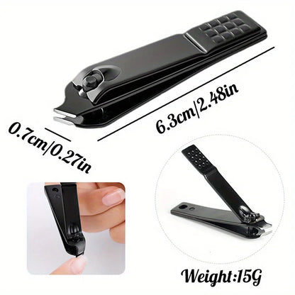 Stainless Steel Nail Clipper Set with Glass File – 4 Piece Manicure Kit